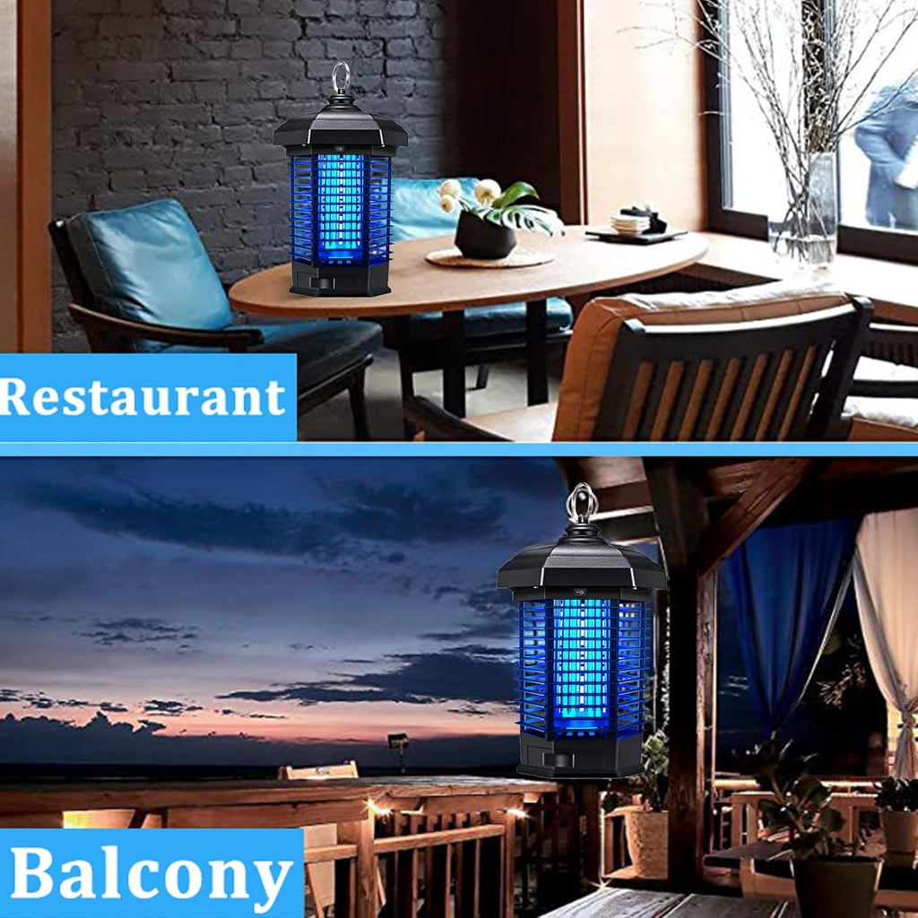 Black Electric UV Mosquito Killer Lamp Shock Type Fly Bug Zapper For Bedroom Garden Patio, 8619Pcs Single Lot Clearance Offer