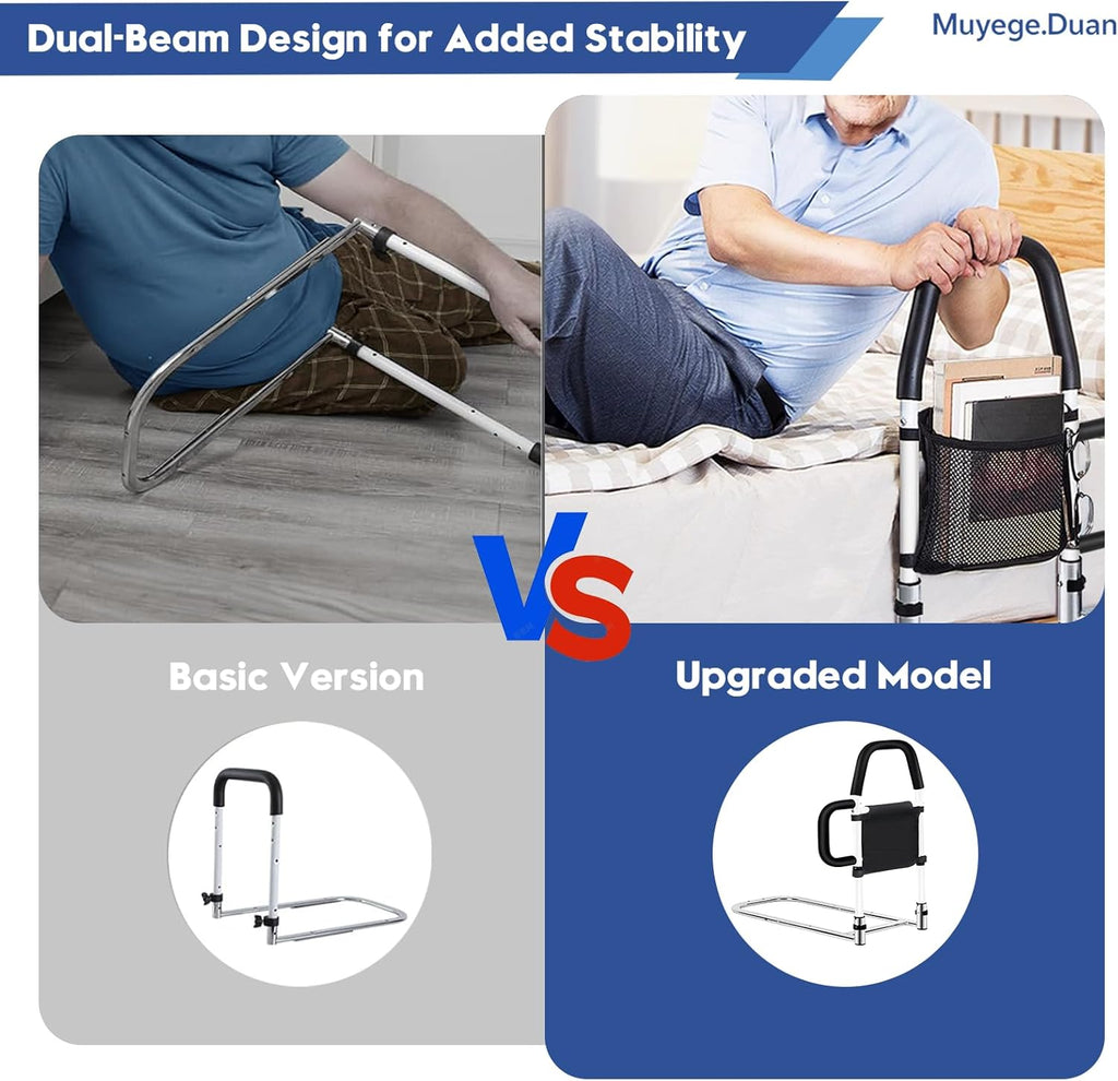 Surplus Clearance Stock 2200 Bed Safety Rail For Elderly, Anti-Fall Adjustable Bedside Grab Bar With Storage Pocket Wholesale Batch