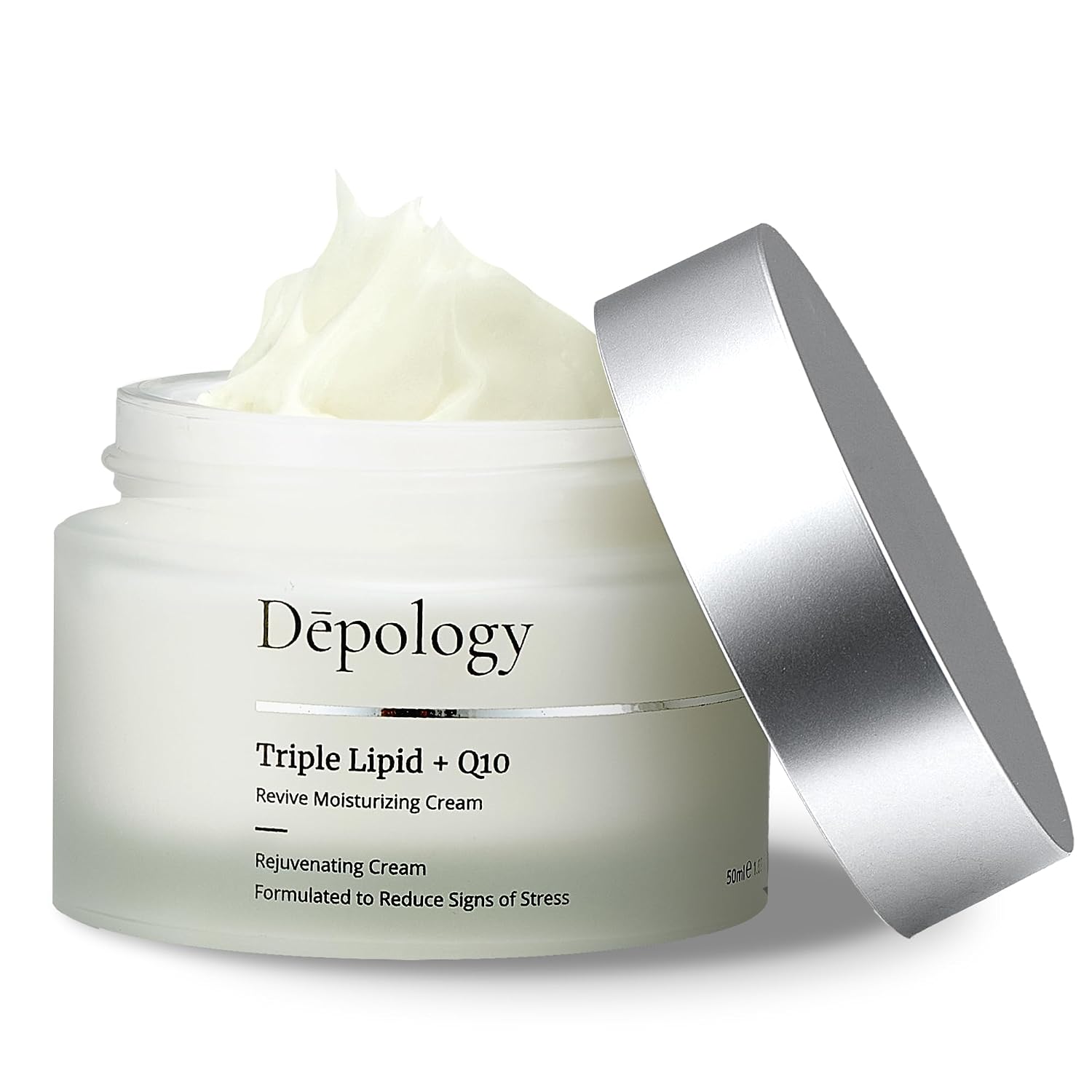 Clearance Dēpology Triple Lipid Q10 Moisturizing Cream, Barrier Repair Rejuvenating Face Cream, Anti Stress Hydrating Facial Moisturizer 50ml For Dry Sensitive Skin