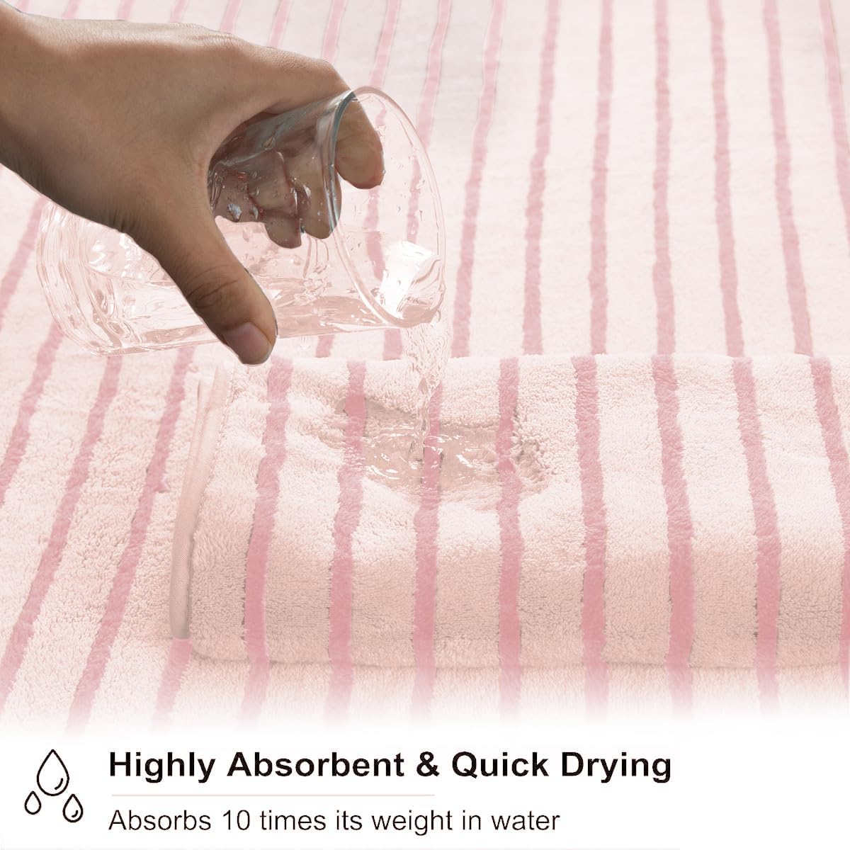 Blush Pink Bath Towel No Mixed Color Quick Dry Fluffy Shower Towels Warehouse Clearance