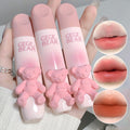 Kawaii 3D Bear Matte Lip Clay, Airy Soft Velvet Lipstick, Long Lasting Lip Gloss, Random Mixed Shades Clearance Stock