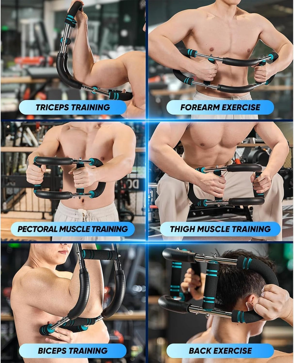 2160Pcs Clearance Adjustable U-Shaped Chest Developer, Dual Spring Arm Strength Trainer, Portable Home Workout Chest & Arm Exerciser