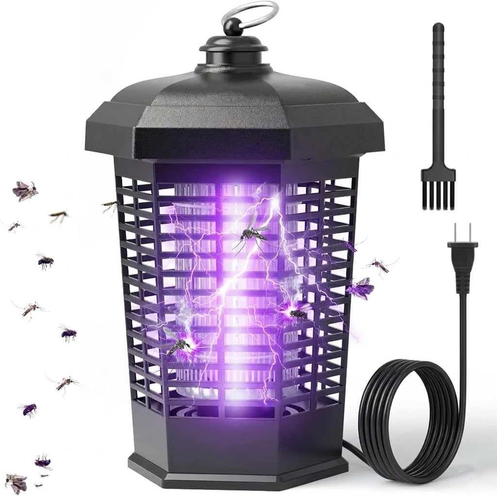 Black Electric UV Mosquito Killer Lamp Shock Type Fly Bug Zapper For Bedroom Garden Patio, 8619Pcs Single Lot Clearance Offer