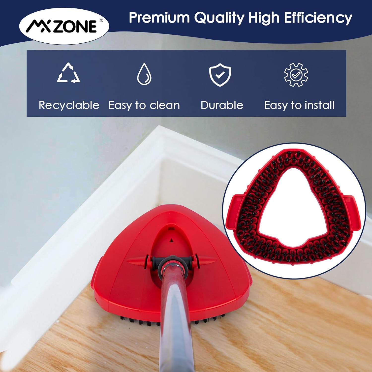 Surplus 2500 Pcs Triangular Replacement Mop Head Detachable Easy Install Floor Scrub Brush Refill Wholesale Clearance