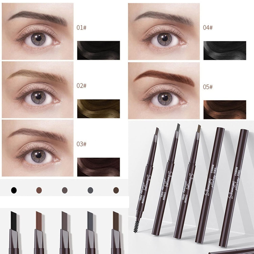 Double-Headed Eyebrow Pencil Clearance 1800Pcs , Long Lasting Soft Texture Eyebrow Pen, Natural Smooth Drawing Daily Eye Makeup Pencil