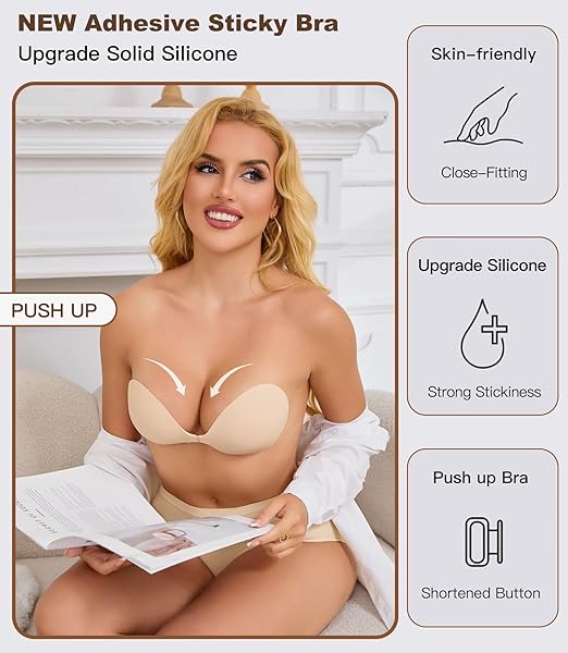 Reusable Sticky Silicone Invisible Push Up Bra For Wedding Dress Clearance Stock 296 Wholesale