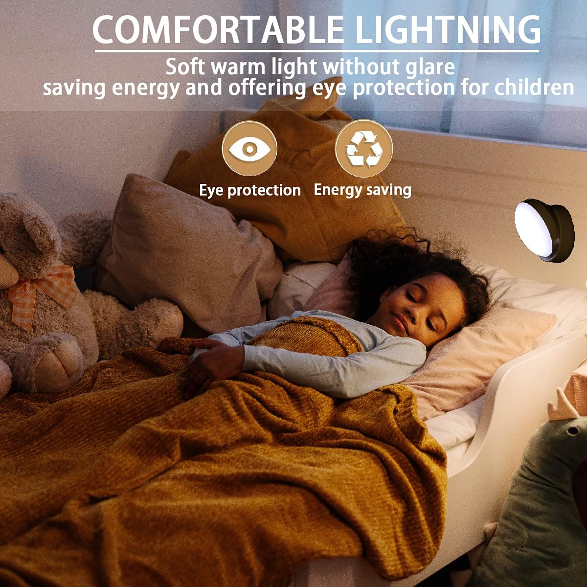 Motion Sensor LED Night Light Clearance, 360° Rotatable Rechargeable Wireless Wall Lamp, Auto On/Off Magnetic Stick-On Closet Stair Bedroom Cabinet Night Lamp