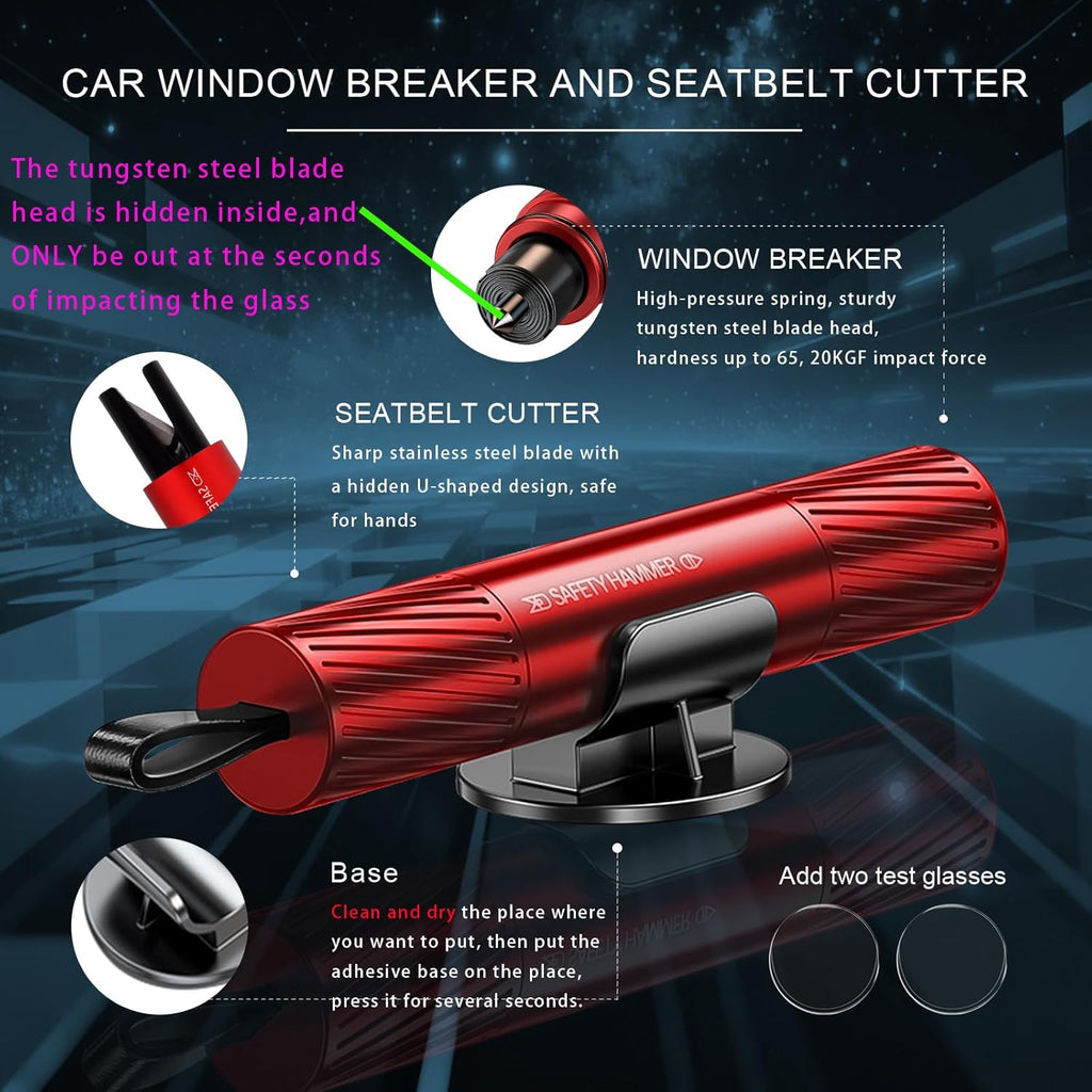 Surplus 2900 Pcs 2 In 1 Car Emergency Safety Hammer Window Breaker Seat Belt Cutter Auto Escape Tool Wholesale Liquidation
