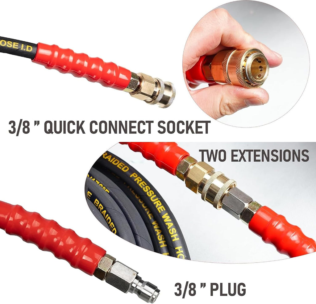 Wholesale Clearance Mixed Spec Power Washer Hose, Hot & Cold Water Compatible, Multiple Sizes In One Batch, Total 1406 Pcs