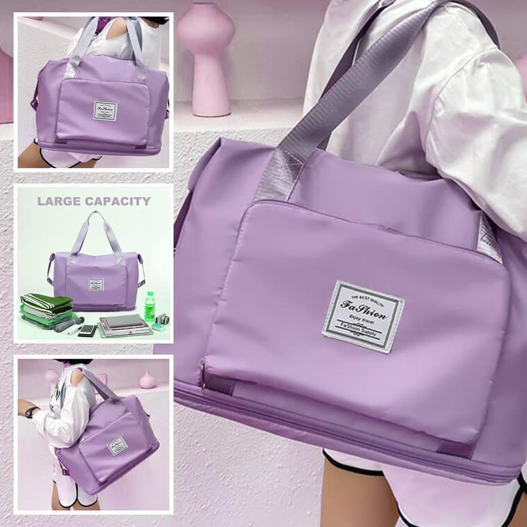 308Pcs Mixed Color Expandable Travel Storage Bag With Front Pocket Overnight Carry Bag Bulk Clearance