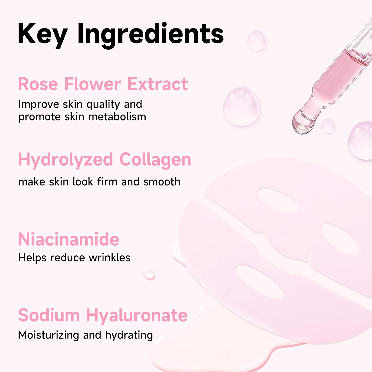 2080Pcs Clearance TARVY Rose Pink Collagen Jelly Gel Mask, 6pcs Firming Hydrating Hydrogel Facial Mask, Anti-Aging Deep Moisture Peel-off Gel Face Mask
