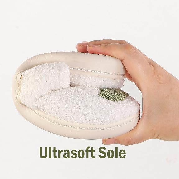 Bulk Liquidation Soft Sherpa Lined Christmas Cotton Slippers Non Slip Indoor Bedroom Shoes, 440 Pairs Whole Batch
