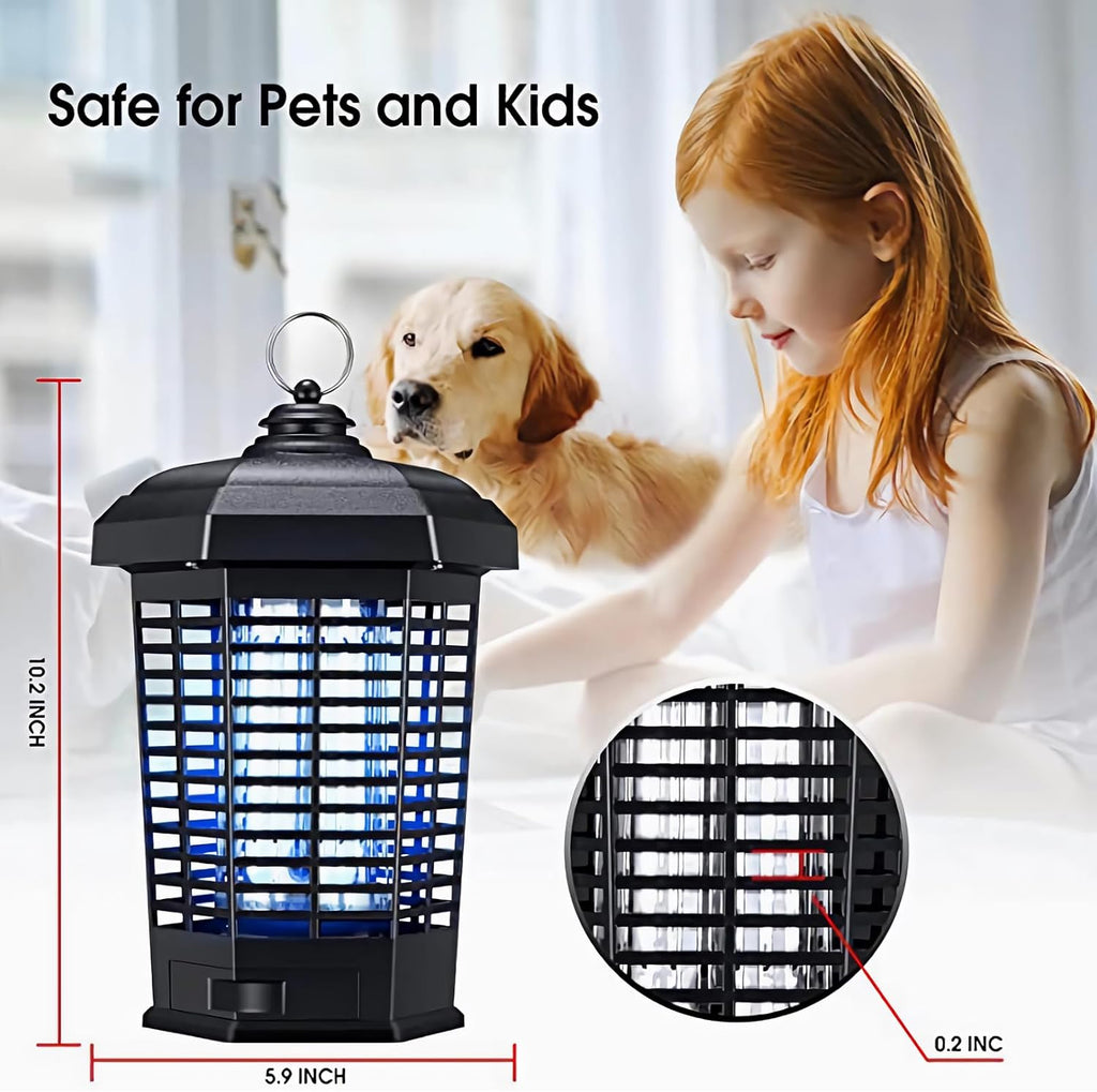 Black Electric UV Mosquito Killer Lamp Shock Type Fly Bug Zapper For Bedroom Garden Patio, 8619Pcs Single Lot Clearance Offer