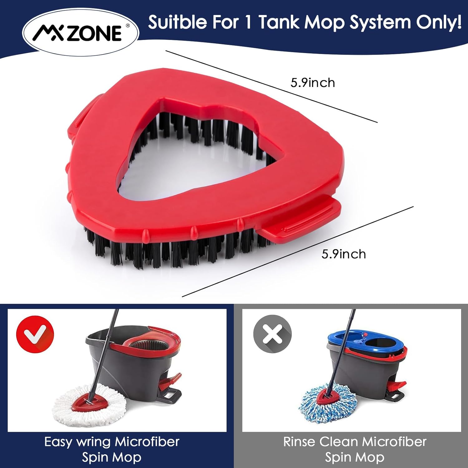 Surplus 2500 Pcs Triangular Replacement Mop Head Detachable Easy Install Floor Scrub Brush Refill Wholesale Clearance