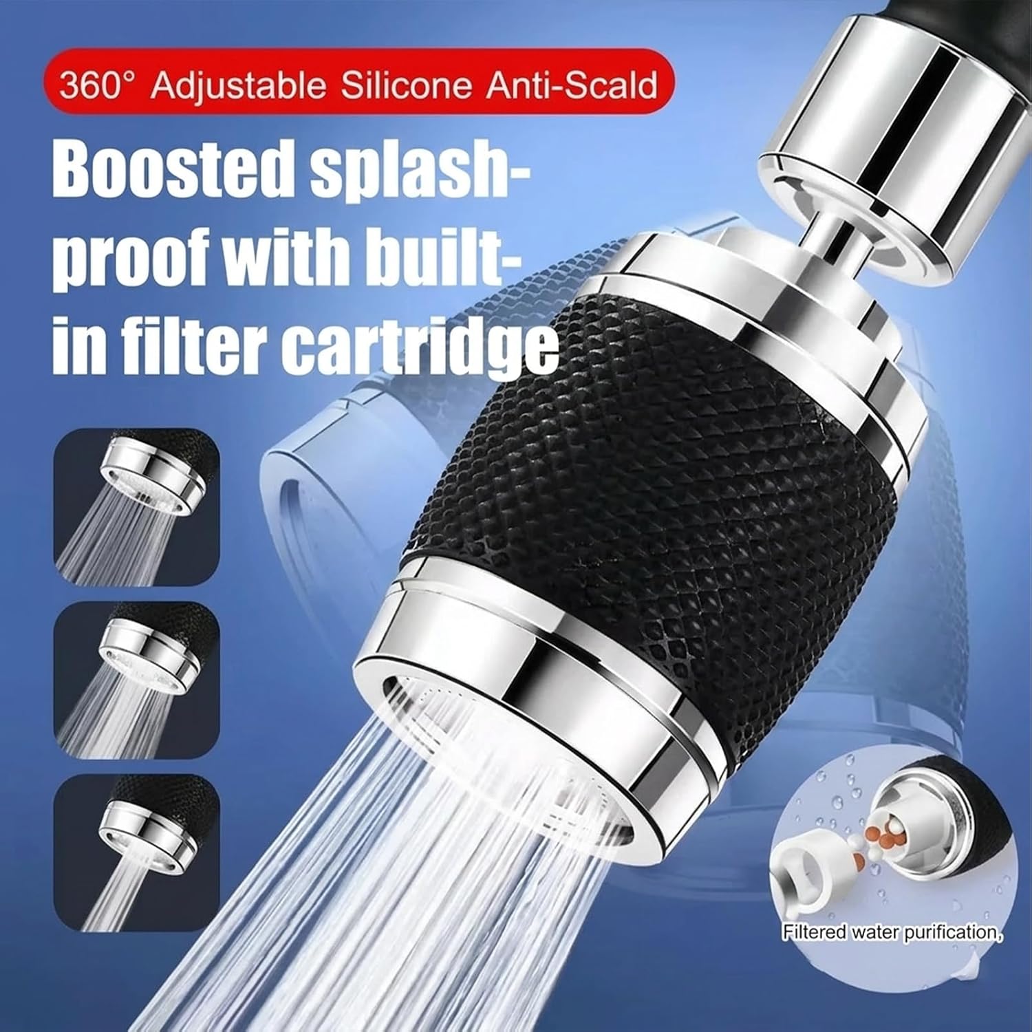 Multi-Function Rotate Switch Faucet Spray Head Black Non-Slip Grip Tap Aerator Bulk Clearance Around 100 Pieces