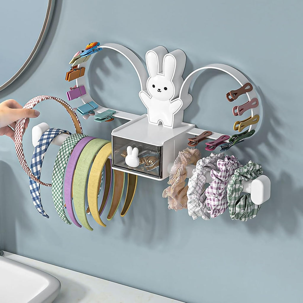 Cute Bunny Wall Mount Towel Rack with Small Storage Box, 162pcs Clearance Wholesale