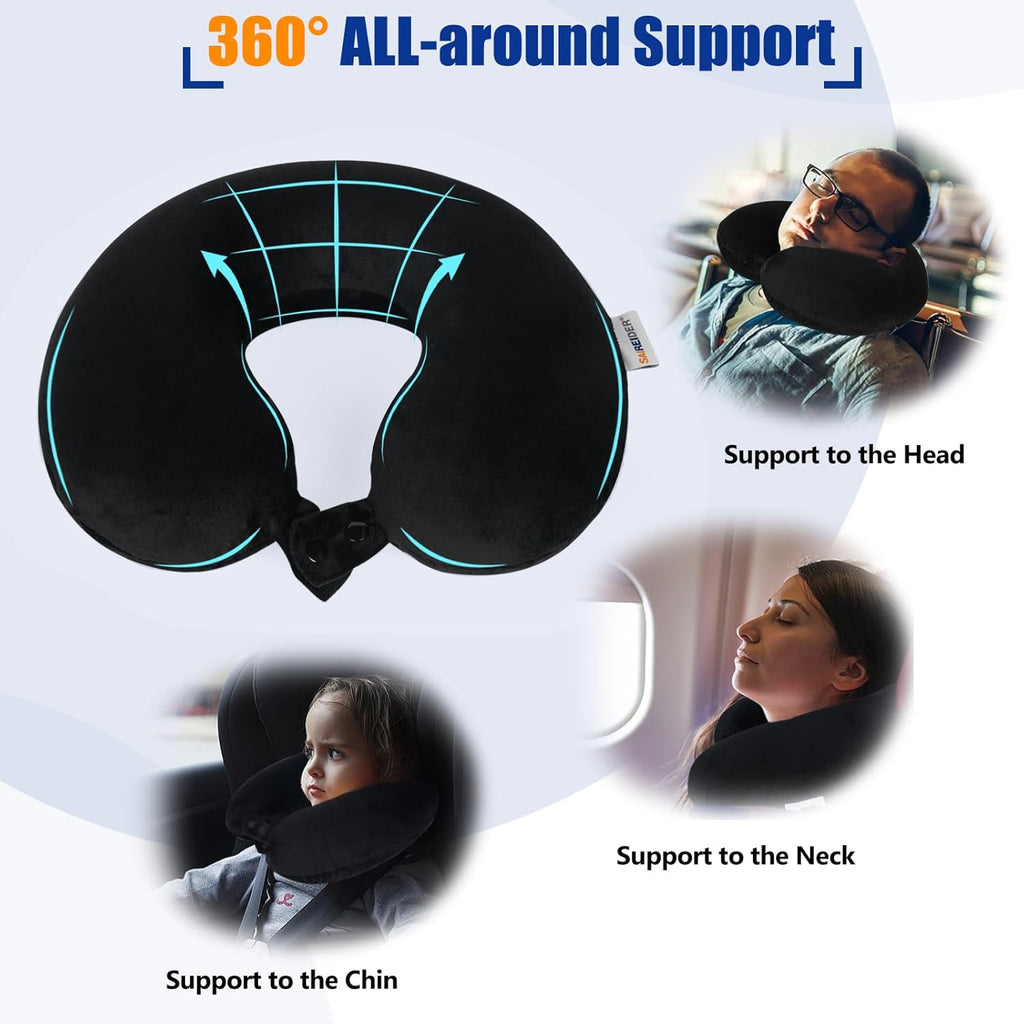 Bulk Liquidation Black U-Shaped Neck Support Cushion, 120Pcs Mix Batch Travel Airplane Rest Pillow