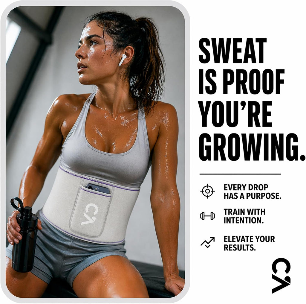 Clearance Neoprene Waist Trainer Belt with Phone Pocket, Tummy Control Workout Sweat Waist Cincher, Slimming Body Shaper Band for Gym Running Sports