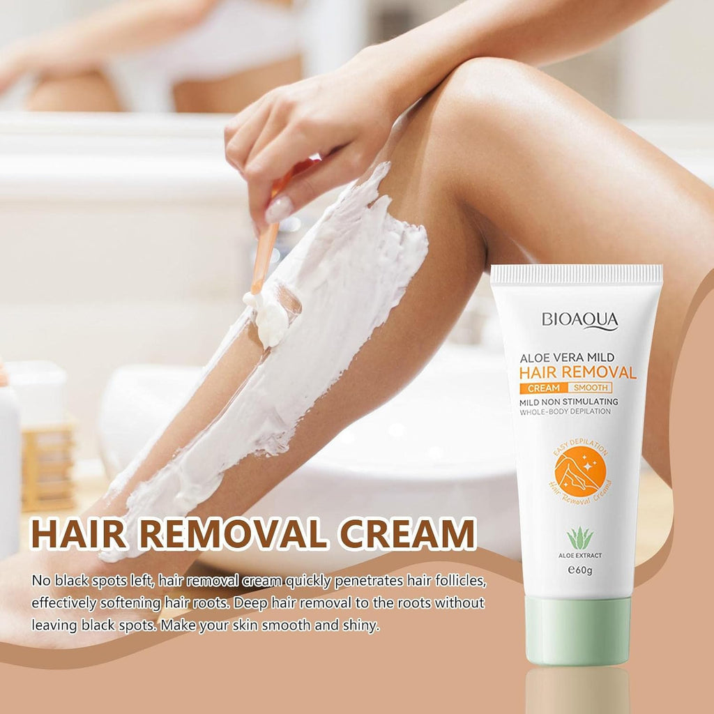 Aloe Vera Gentle Hair Removal Cream, Painless Body Depilatory Lotion, Underarm & Leg Hair Remover Clearance Stock