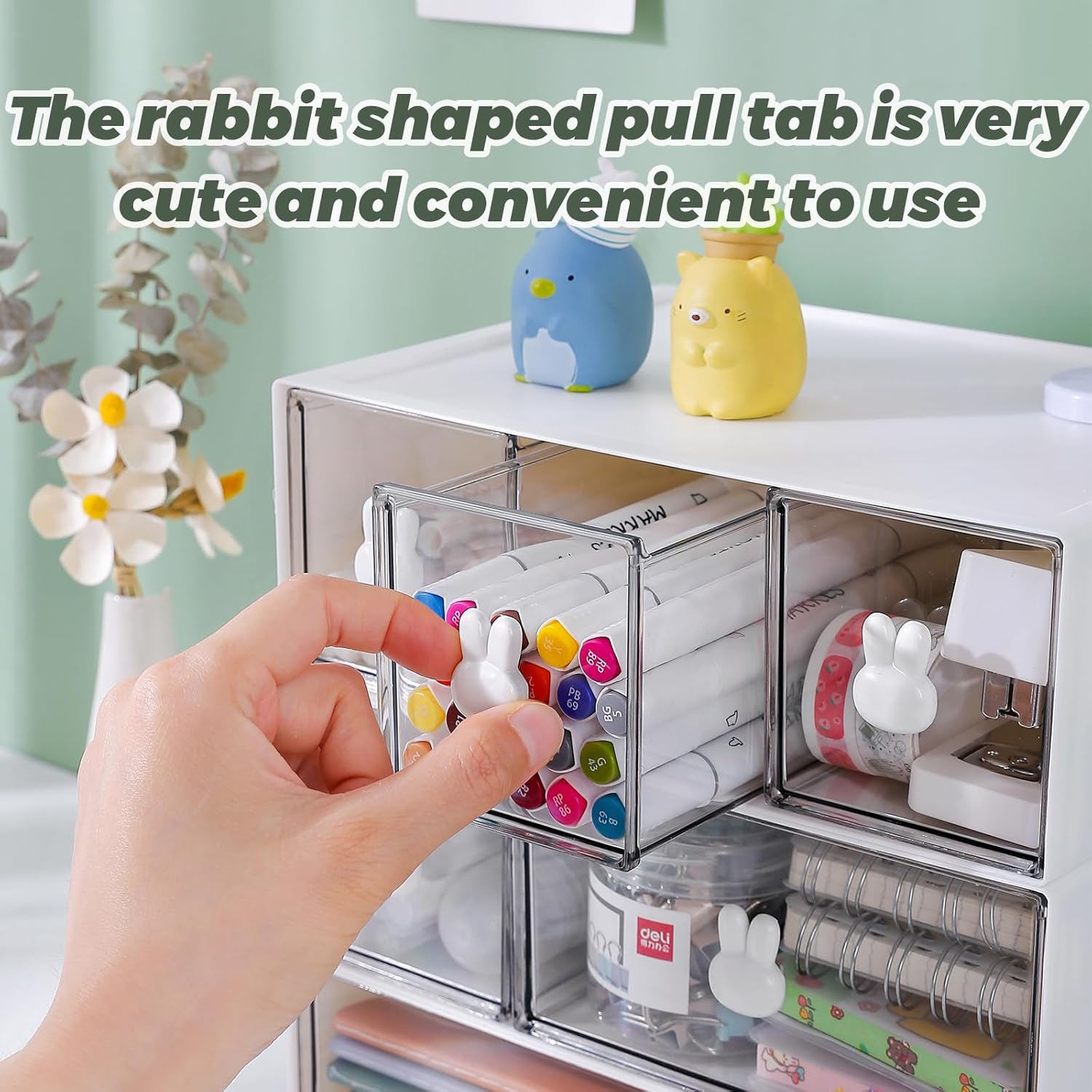 Large Capacity Transparent Drawer Office Storage Cabinet Stackable Design Mixed Sizes Clearance, 335 Wholesale Vanity Organizer