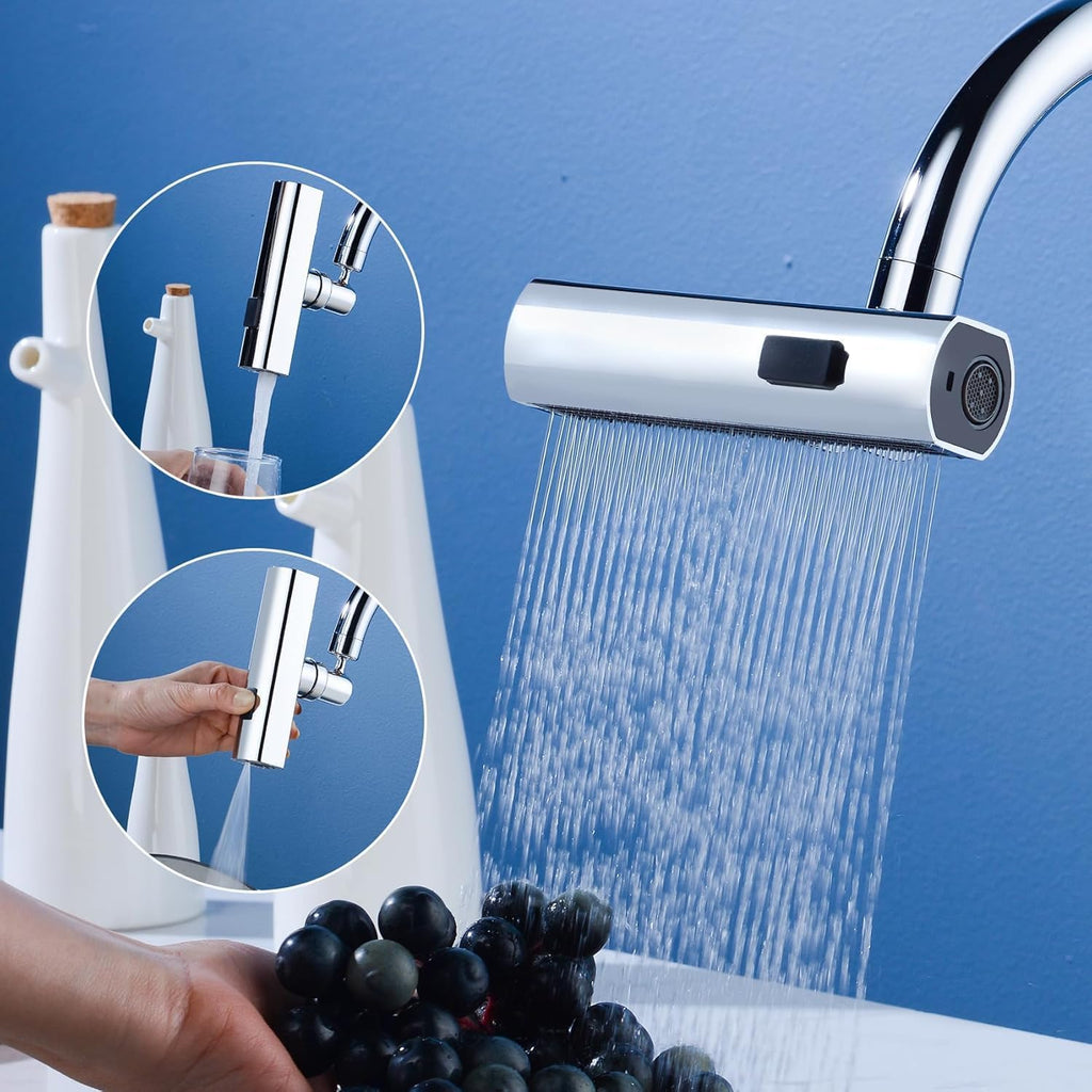 Horizontal Rotate Design 4-Gear Tap Spray Head Anti-Splashing Kitchen Faucet Attachment Bulk Clearance 97 Pieces