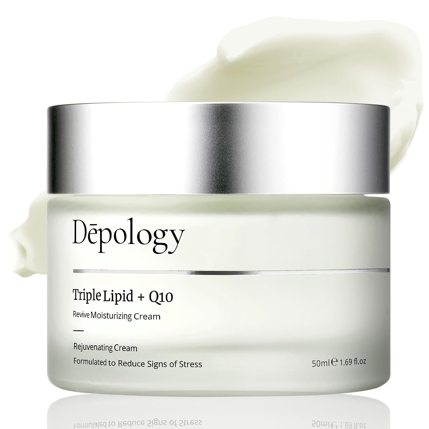 Clearance Dēpology Triple Lipid Q10 Moisturizing Cream, Barrier Repair Rejuvenating Face Cream, Anti Stress Hydrating Facial Moisturizer 50ml For Dry Sensitive Skin