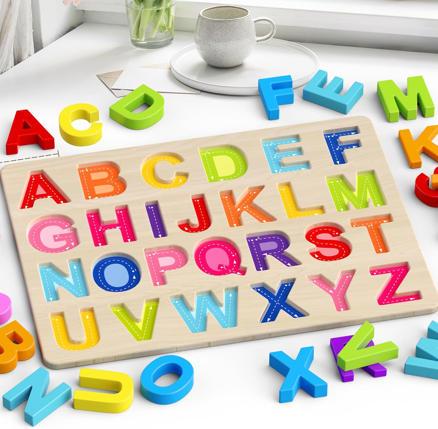 Bulk Liquidation 3 Styles Alphabet & Number Wooden Puzzle Board, 2800Pcs Mixed Educational Preschool Toy