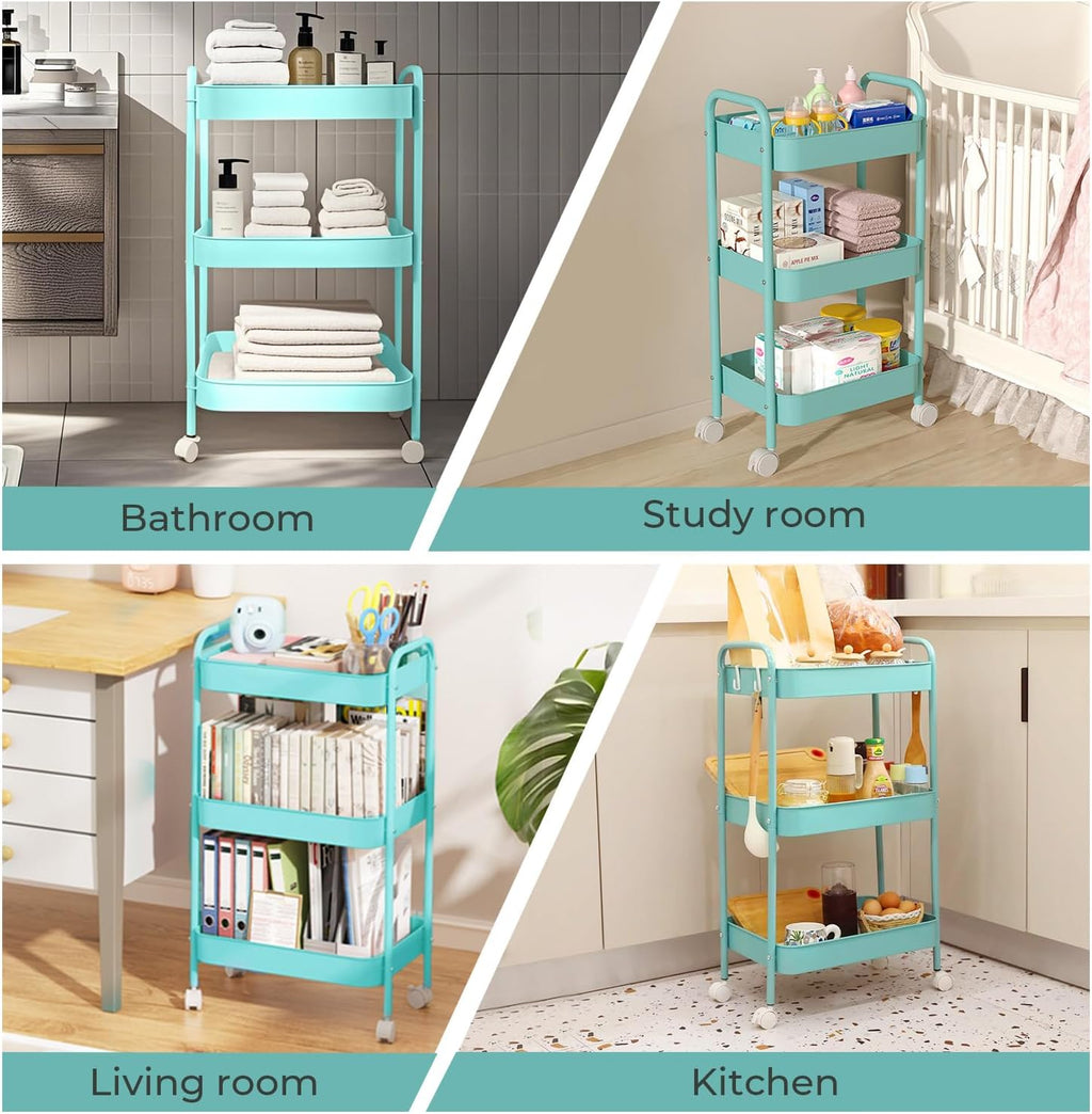 Bulk Liquidation Lightweight Plastic Rolling Utility Cart For Kitchen Pantry, 16Pcs Whole Batch Storage Shelf