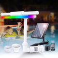 Solar RGB Pool Fountain for Above Ground & Inground Pools – Dual Spray Waterfall & 360° Adjustable Pool Sprinkler Fountain with 22 Color Modes,4H/6H Timer – Perfect for Backyard Fun & Spa Relaxation
