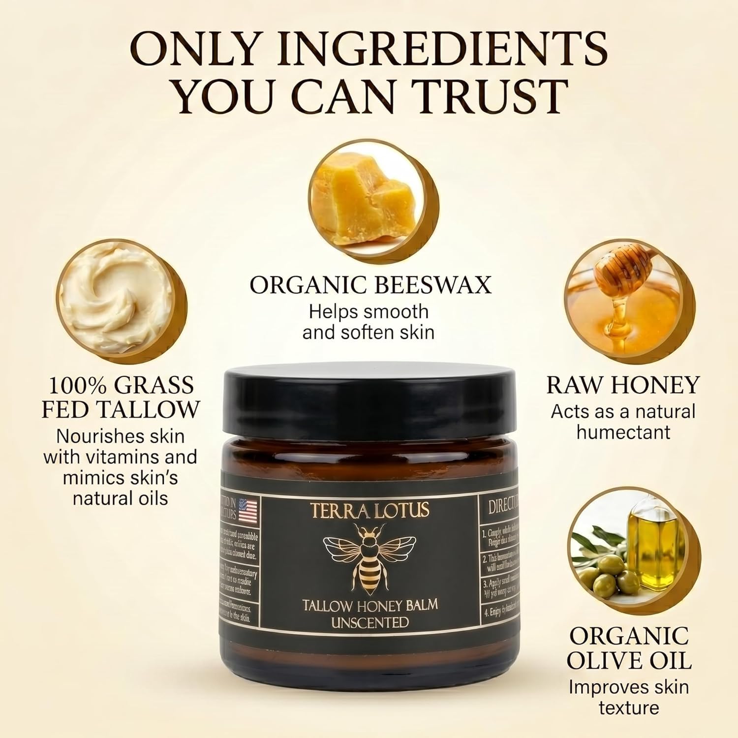 Bulk Liquidation Natural Beef Tallow Honey Skin Balm, Total 13584 Units 3 Flavors Mix Batch Wholesale