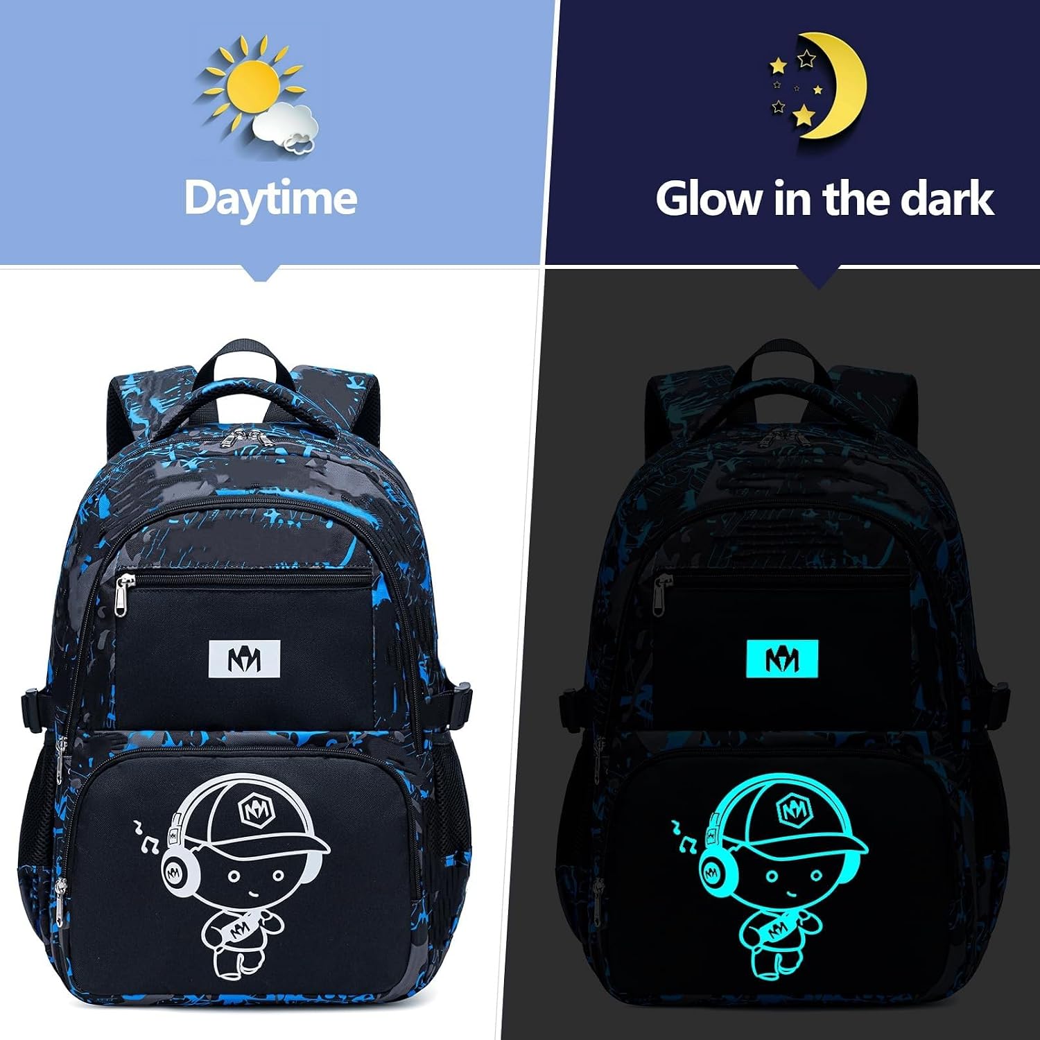 Surplus 1692 Units Graffiti Print Kids School Backpack Lightweight Large Capacity Teen Daypack Wholesale Liquidation