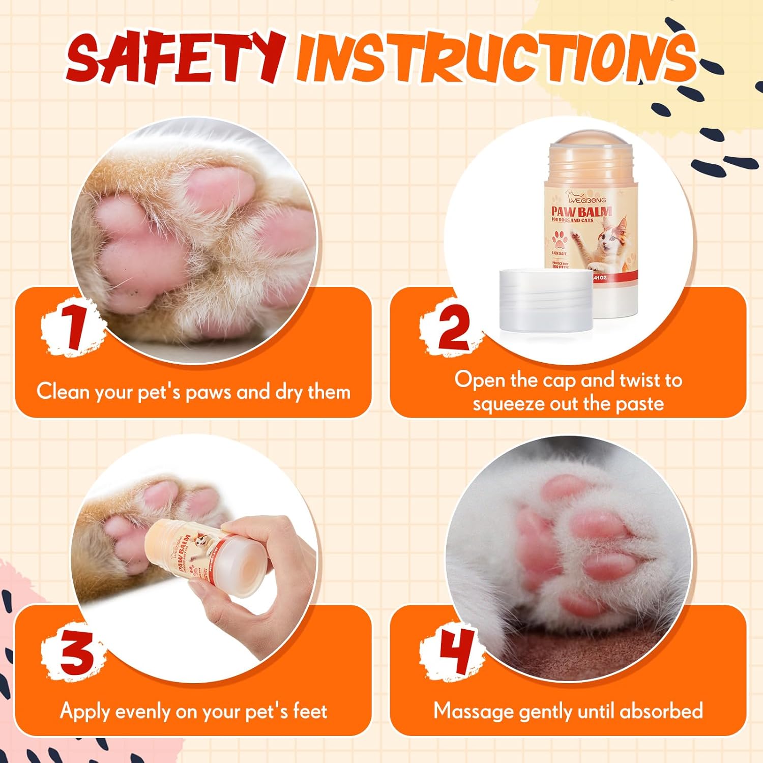 Bulk Liquidation Portable Pet Paw Nourishing Balm For Cats & Dogs, 145Pcs Whole Batch Pet Foot Care Supplies