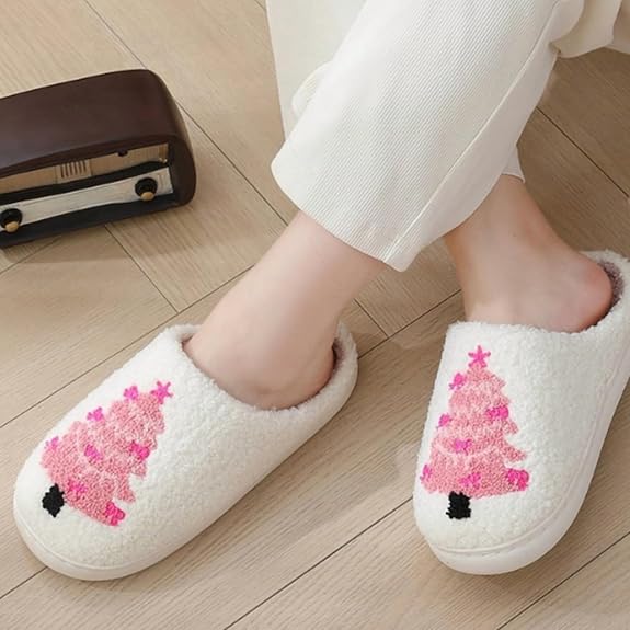 Bulk Liquidation Soft Plush Lined Christmas Cotton Slippers For Indoor Bedroom, 245Pairs Whole Batch Winter Footwear