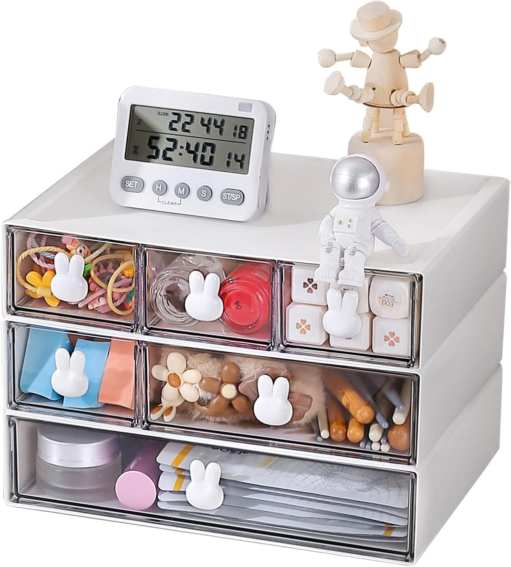 Large Capacity Transparent Drawer Office Storage Cabinet Stackable Design Mixed Sizes Clearance, 335 Wholesale Vanity Organizer