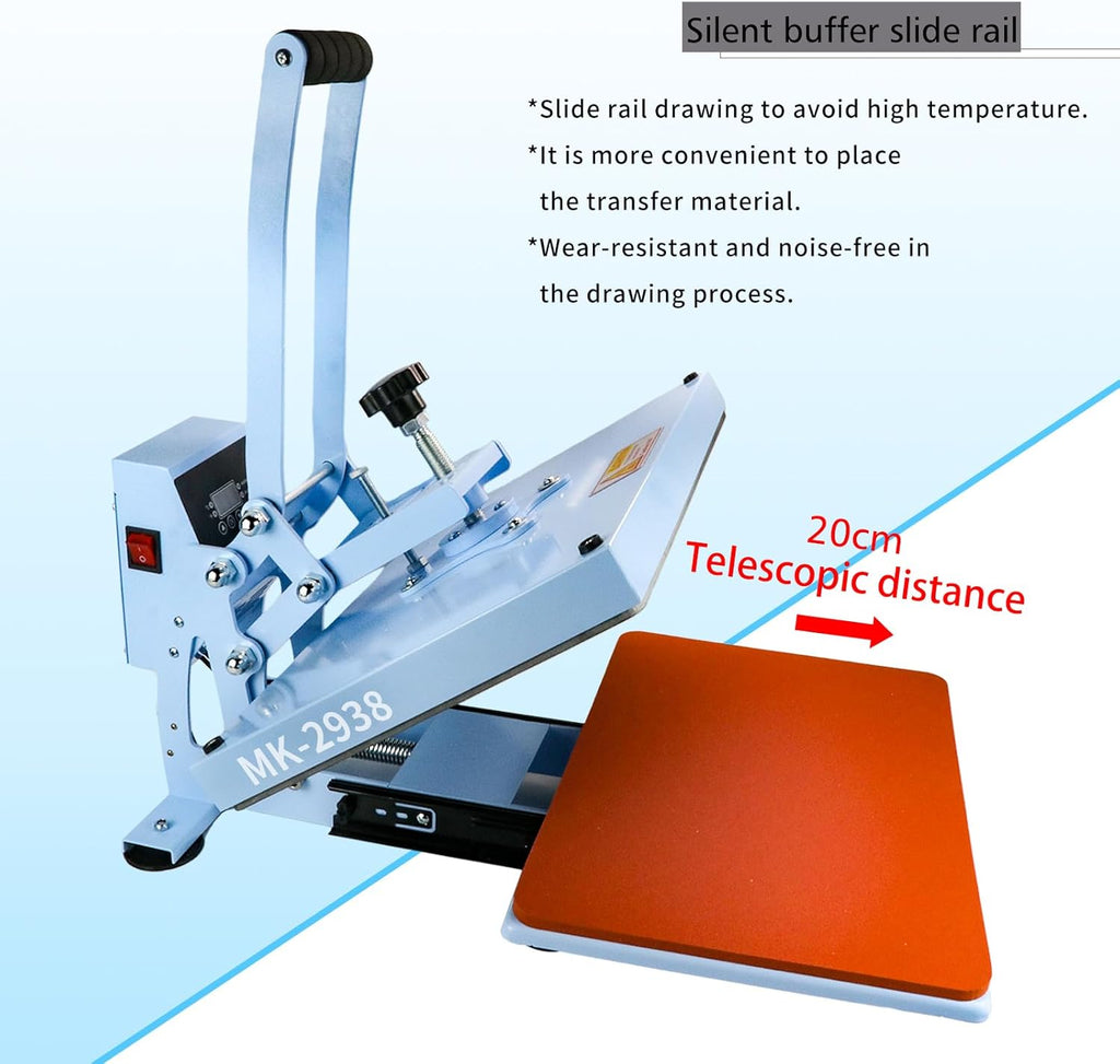 Digital Display Adjustable Pressure Heat Press Machine For Clothing Printing Clearance Stock 15 Wholesale