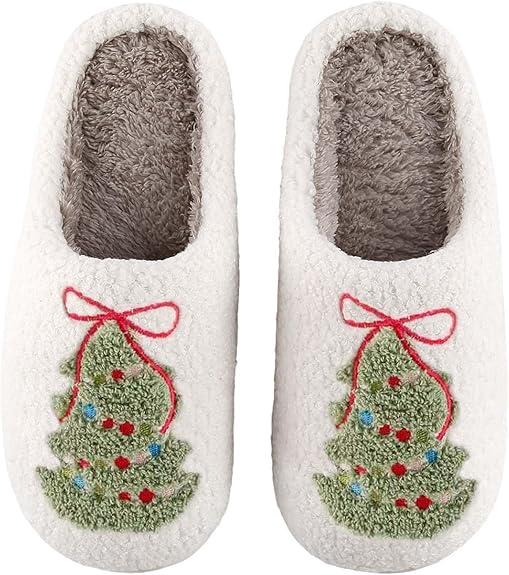Bulk Liquidation Soft Sherpa Lined Christmas Cotton Slippers Non Slip Indoor Bedroom Shoes, 440 Pairs Whole Batch
