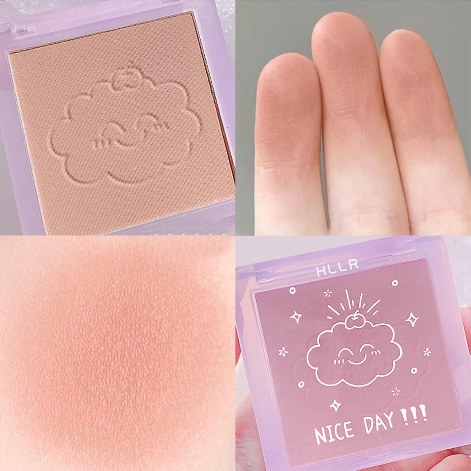 Cute Cloud Single Blush Palette, Natural Matte Flush Cheek Makeup, Low Saturation Korean Rouge, Mixed Assorted Shades Random Delivery Clearance Stock