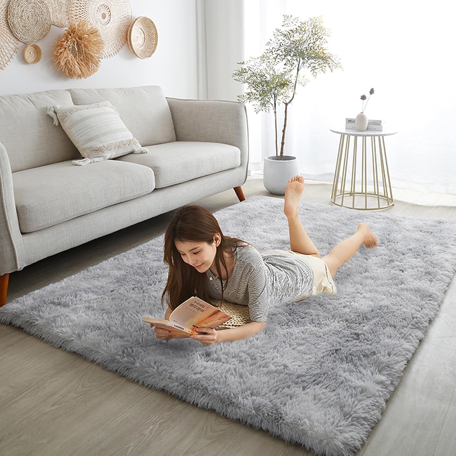 Wholesale Mixed Spec Shaggy Bedroom Rugs, Multi Sizes & Gradient Color Designs, One-Time Surplus Stock 7094 Pcs