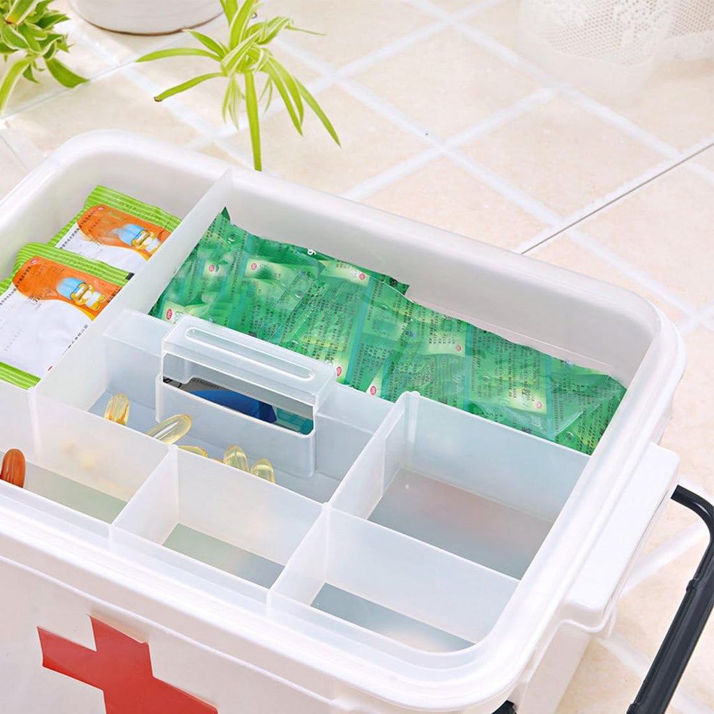 Clearance Double Layer Portable Family Medicine Chest, 343Pcs Wholesale 4 Sizes Mixed PP First Aid Storage Box