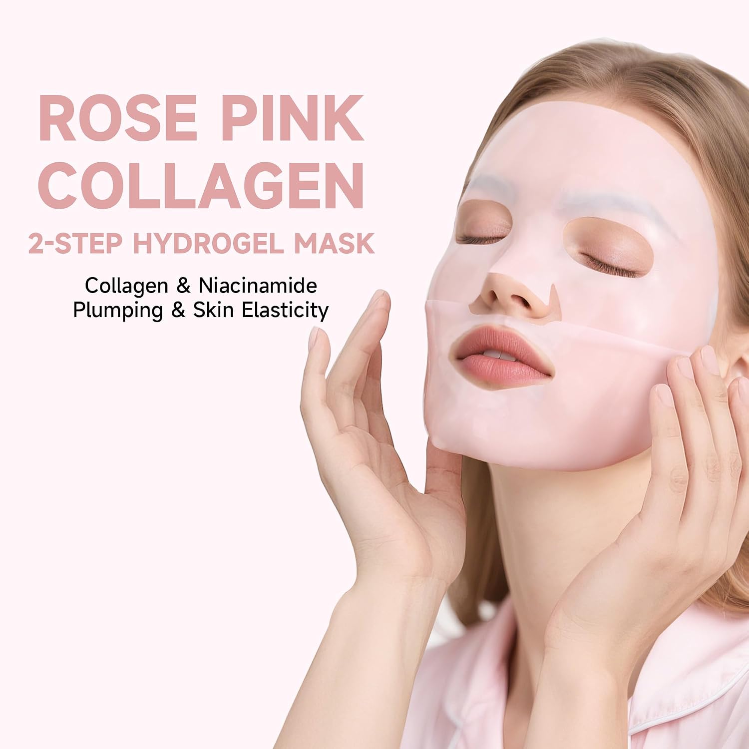 2080Pcs Clearance TARVY Rose Pink Collagen Jelly Gel Mask, 6pcs Firming Hydrating Hydrogel Facial Mask, Anti-Aging Deep Moisture Peel-off Gel Face Mask