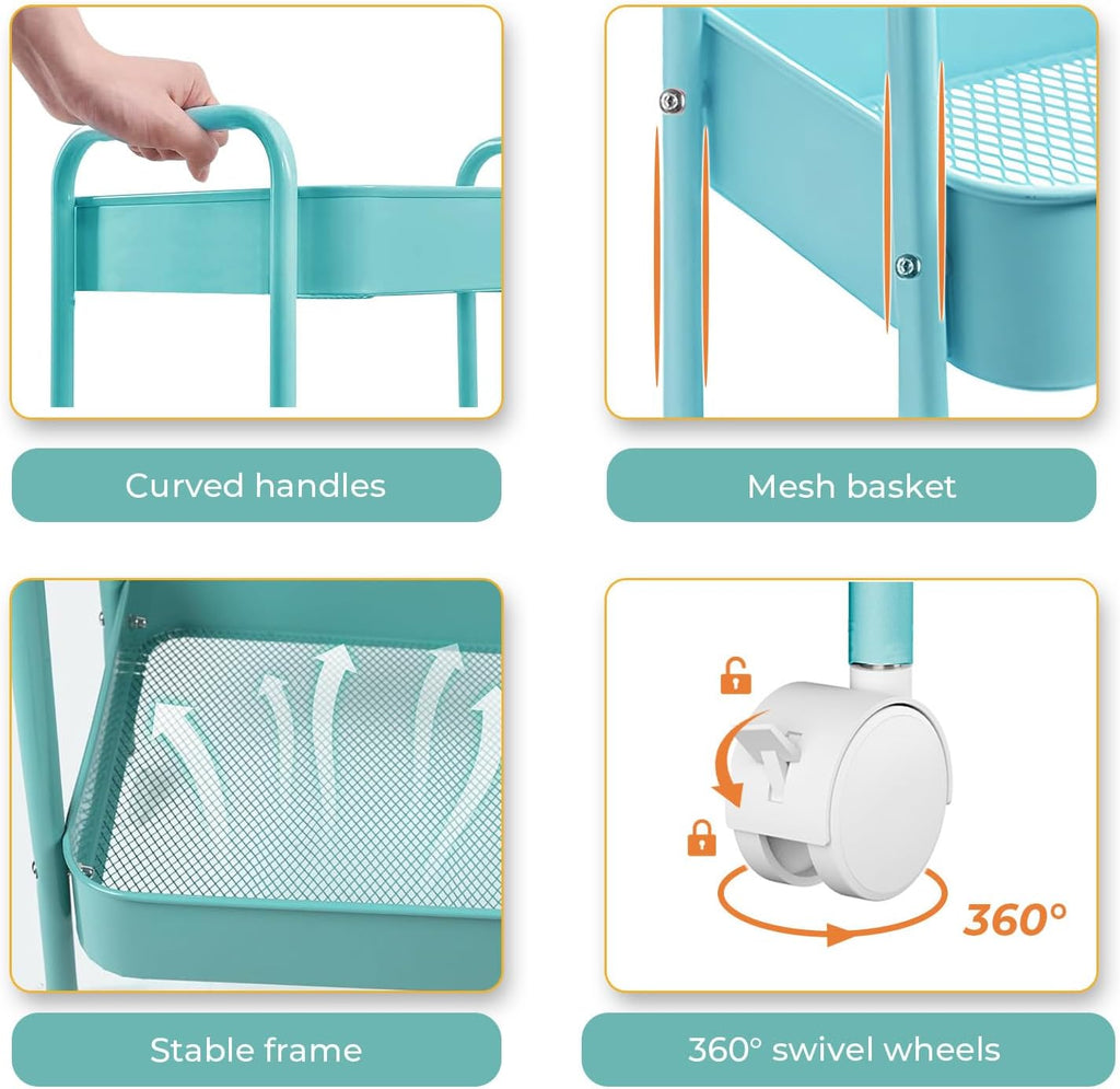 Bulk Liquidation Lightweight Plastic Rolling Utility Cart For Kitchen Pantry, 16Pcs Whole Batch Storage Shelf