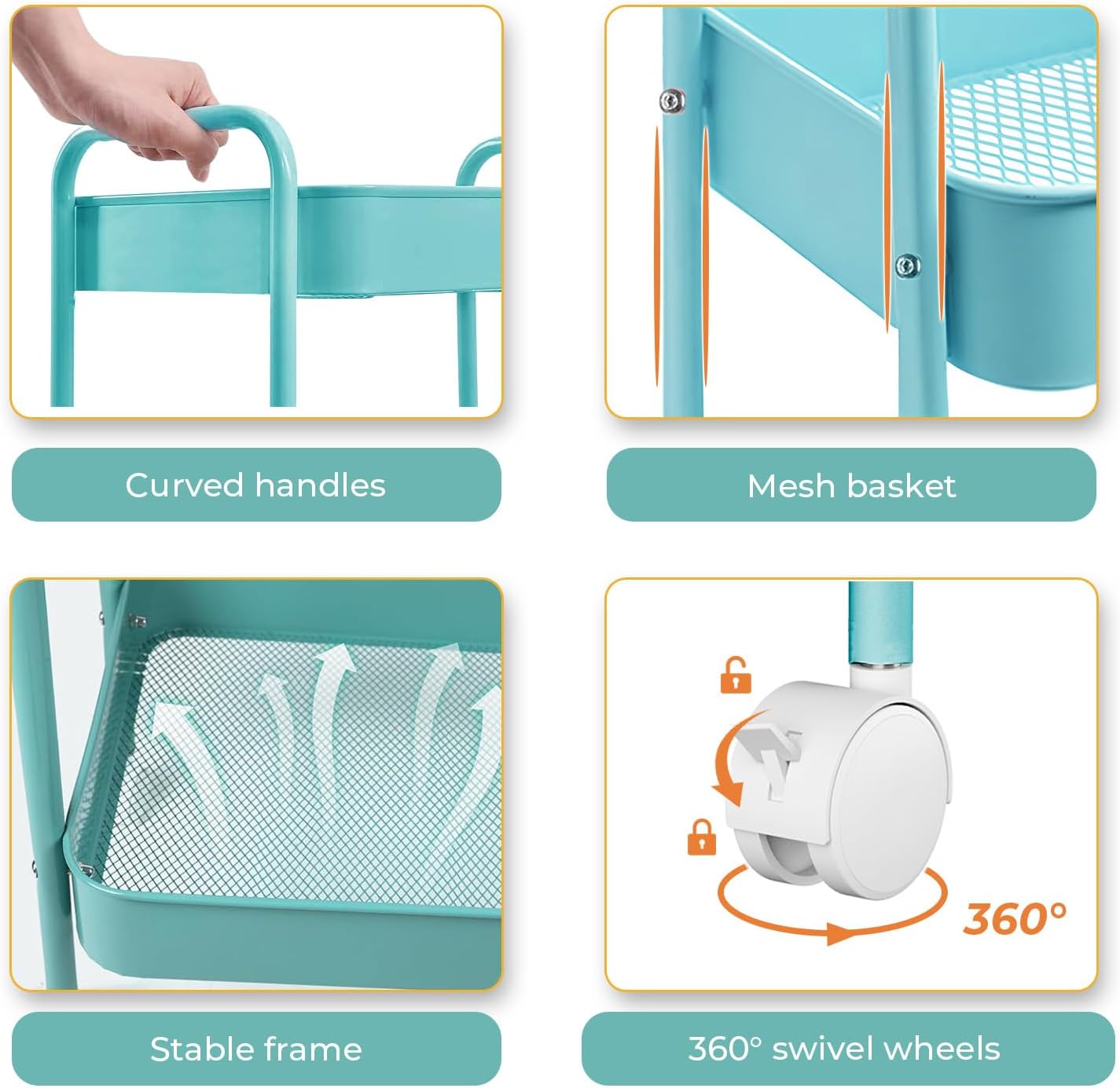 Bulk Liquidation Lightweight Plastic Rolling Utility Cart For Kitchen Pantry, 16Pcs Whole Batch Storage Shelf