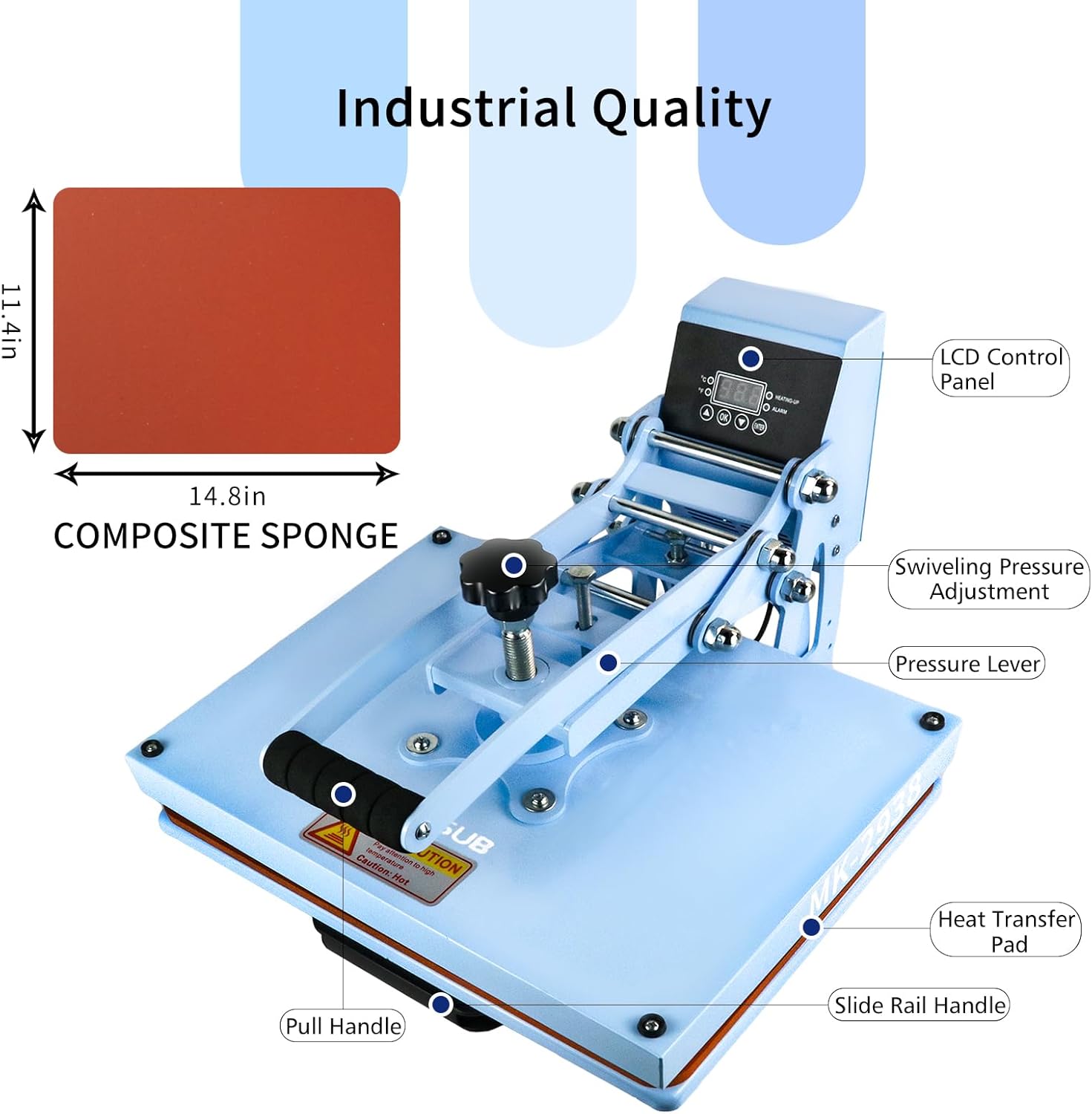 Digital Display Adjustable Pressure Heat Press Machine For Clothing Printing Clearance Stock 15 Wholesale