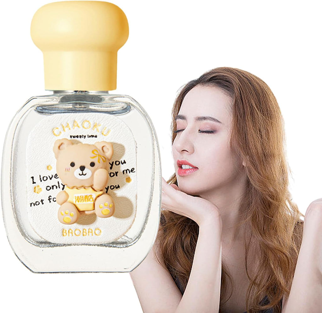 2222Pcs Clearance Cute Bear Cartoon Eau de Toilette, Long Lasting Sweet Floral Fruity Fragrance, Mini Kawaii Women Perfume 25ml
