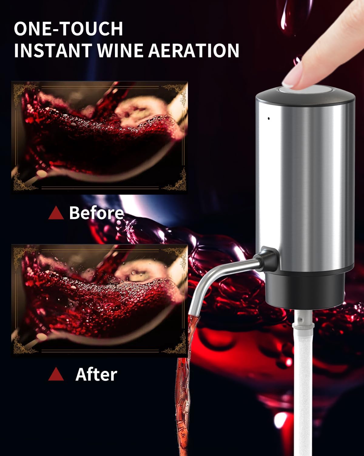 Complete Electric Wine Serving & Preservation Kit With Charging Base Clearance, 863 Wholesale Bar Accessory Set