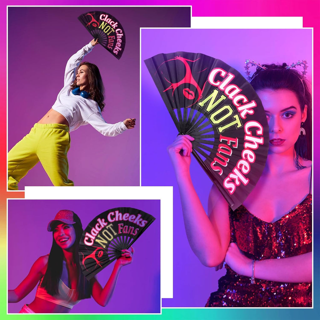 Warehouse Clearance Vibrant Psychedelic Print Kung Fu Folding Fans Multiple Designs Mixed, 1850 Pieces Bulk Supply For Rave Shops