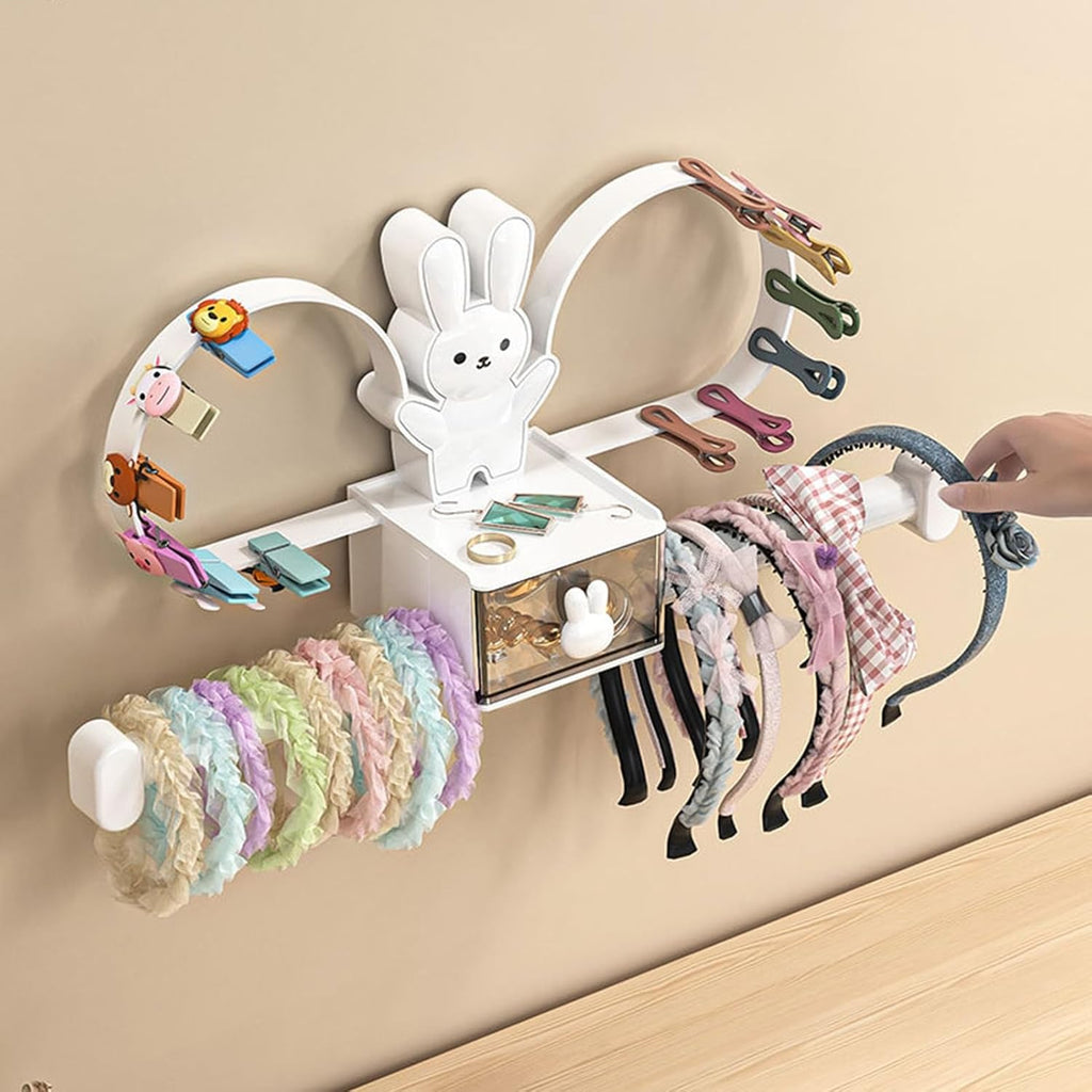 Cute Bunny Wall Mount Towel Rack with Small Storage Box, 162pcs Clearance Wholesale