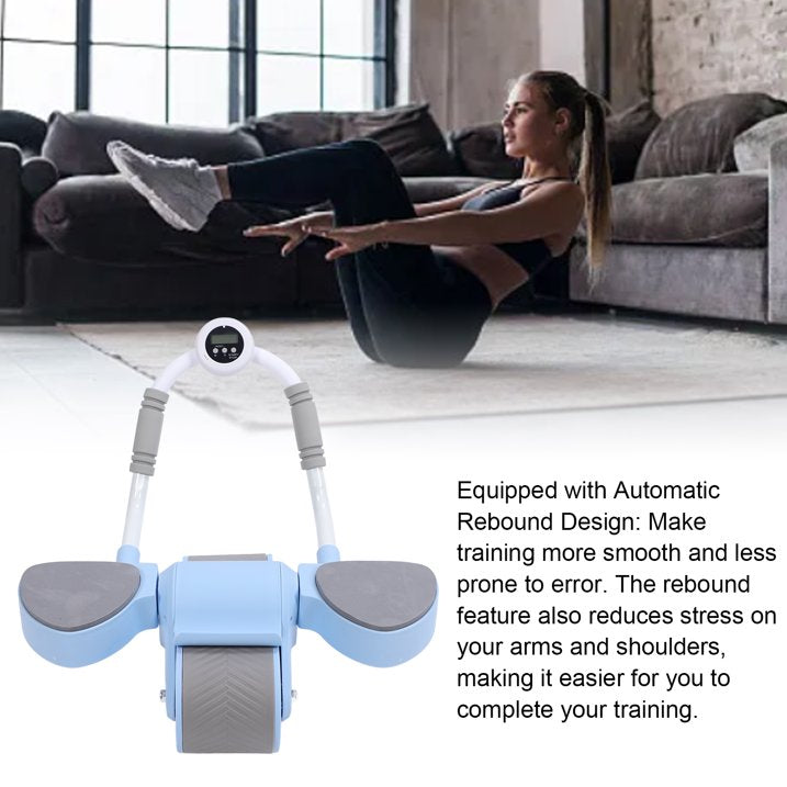 1379Pcs Clearance Automatic Rebound Ab Roller with Knee Support & LCD Counter, Elbow Support Abdominal Exercise Wheel, Core Trainer Home Fitness Equipment