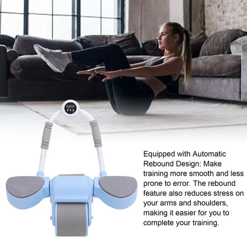1379Pcs Clearance Automatic Rebound Ab Roller with Knee Support & LCD Counter, Elbow Support Abdominal Exercise Wheel, Core Trainer Home Fitness Equipment