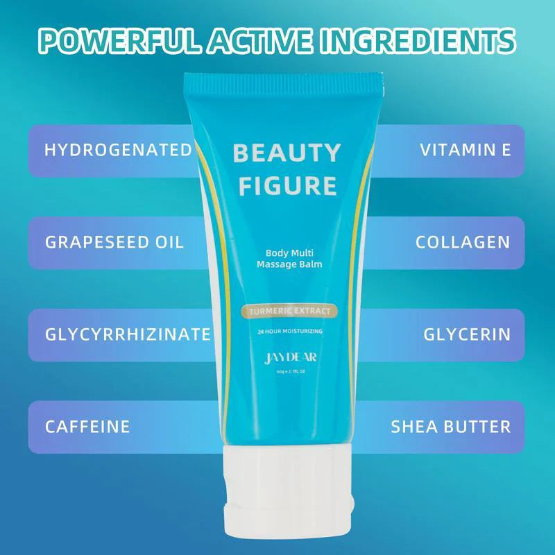 Clearance Beauty Figure Body Massage Balm, Turmeric Extract Firming Body Lotion, Deep Hydrating Skin Tightening Massage Cream